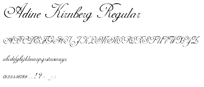 Adine Kirnberg Regular font